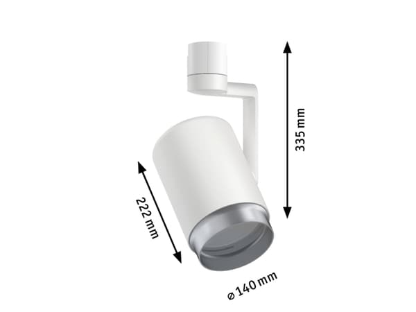 Paulmann Asthene, Skena för spotlight, E27, 1 lampor, Vit