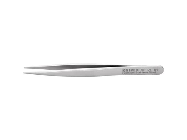 Knipex 92 21 01, Rostfritt stål, Rostfritt stål, Spetsig, Rak, 22 g, 13 mm