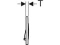 Miniatyrbilde 4 av 5: Geberit 115.882.16.1, Skylleplate, Sort, Rød, Geberit, 246 mm, 12 mm, 164 mm