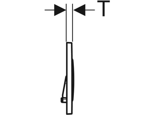 Geberit 115.882.16.1, Skylleplate, Sort, Rød, Geberit, 246 mm, 12 mm, 164 mm