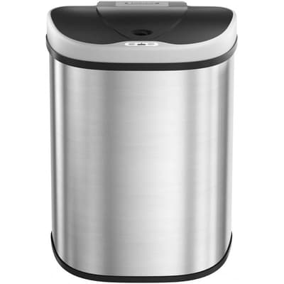 XL Automatisk sensor pedalhink med två fack 70L, 2 x 35L soptunna rostfri