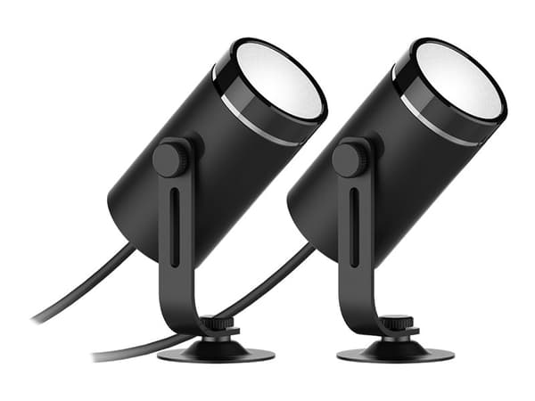 DELTACO SMART HOME SH-GLEX01 - Hagelampe - 6 W - 16 millioner farger / varmt hvitt lys - 2700 K - svart (en pakke 2)
