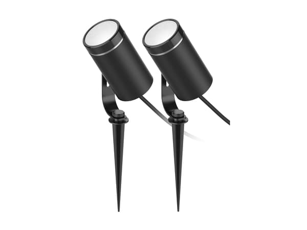 DELTACO SMART HOME SH-GLEX01 - Hagelampe - 6 W - 16 millioner farger / varmt hvitt lys - 2700 K - svart (en pakke 2)
