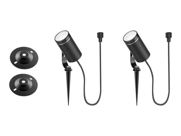 DELTACO SMART HOME SH-GLEX01 - Hagelampe - 6 W - 16 millioner farger / varmt hvitt lys - 2700 K - svart (en pakke 2)