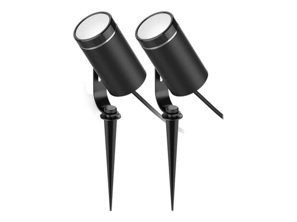 DELTACO SMART HOME SH-GLEX01 - Hagelampe - 6 W - 16 millioner farger / varmt hvitt lys - 2700 K - svart (en pakke 2) Sort
