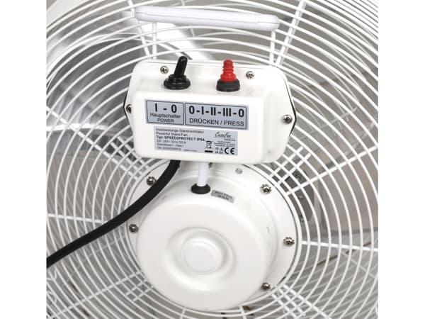 CasaFan SPEED2PROTECT SL, Husholdningsvifte, Hvit, Gulv, Stål, 1250 RPM, 45,5 cm