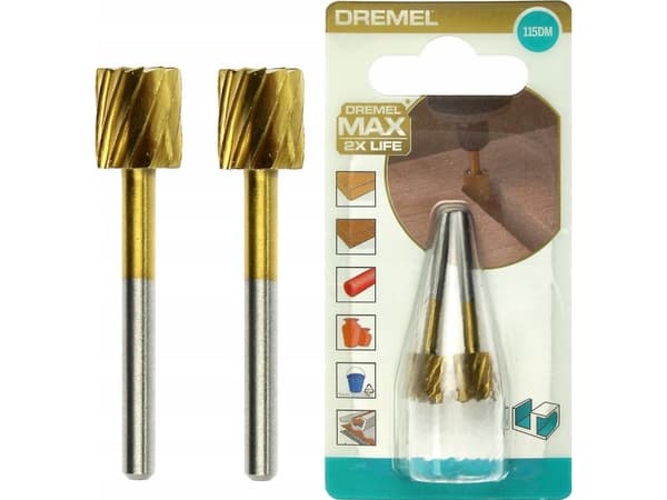 Dremel 115DM, Dremel, Kevytbetoni, Tiili, Lastulevy, Lehtipuu, Laminaatti, Nahka, Kipsilevy, Muovi, vaneri, Kumi,..., 35000 RPM, 3,2 mm, 3,8 cm, 2 kp