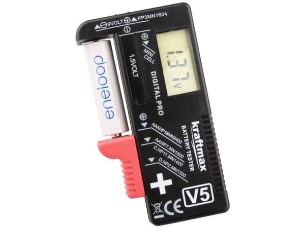 kraftmax Batteritester Måleområde (batteritester) 1,2 V, 1,5 V Batteri, Batteri 146699