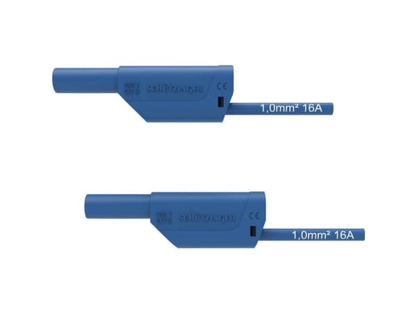 Schützinger VSFK 8700 / 1 / 200 / BL Säkerhetstestledning [...4 mm kontakt - 4 mm kontakt] 200,00 cm;Blå ;1 st