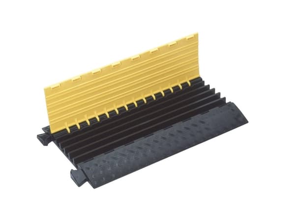Defender MIDI 5, Kabelgolvskydd, Svart, Gul, Polyuretan, 5000 kg, B2, -30 - 60 °C