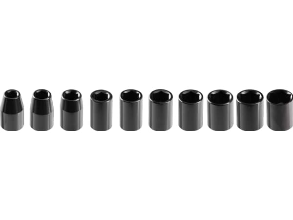 Kuusikulmaiset iskupistorasiat, lyhyet, 1/2", 10 kpl [12-101]