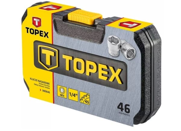 Topex hylsyavaimet 1/4" sarja 46 kpl.