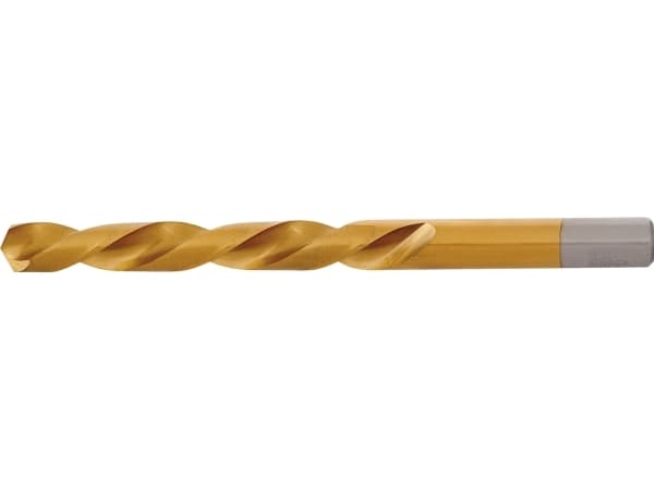 HSS-TiN metallbor 12,5 mm dypt slipt stål 9341 punktvinkel 135 grader faskorreksjon DIN338 57H164