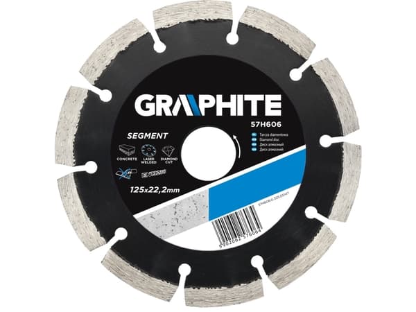 Graphite Grafitas segmentuotas deimantinis diskas 230x22,2 mm 57H610