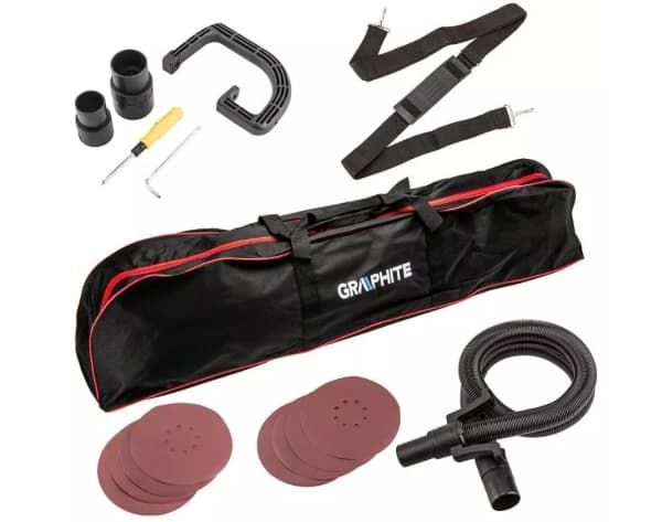 Gips slibemaskine 600W Graphite 225mm skive + pose