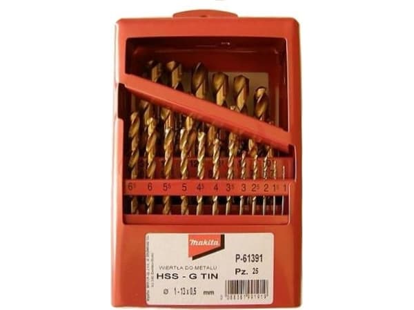 Makita P-61391, Borr, Borrsats, Metall, Slipad High Speed ??Steel (HSS-G), 25 styck