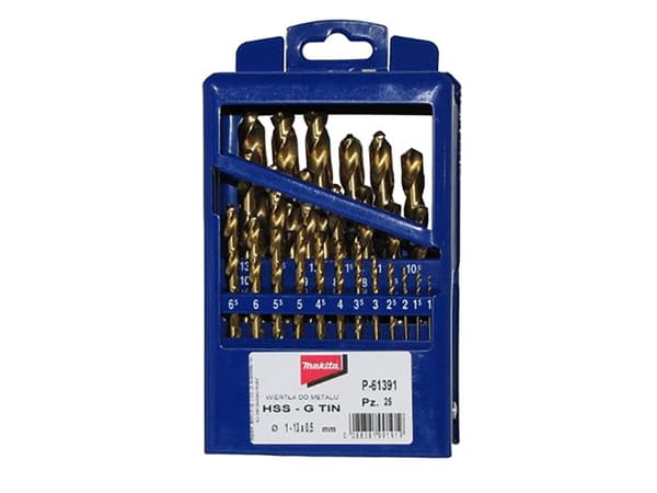 Makita P-61391, Borr, Borrsats, Metall, Slipad High Speed ??Steel (HSS-G), 25 styck