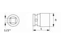 Miniatyrbilde 2 av 2: JONNESWAY Hexagonal socket 1/2 "24mm (S04H4124)
