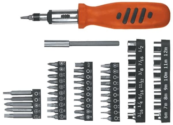 Top Tools Screwdriver with interchangeable bits 52 parts 39D357