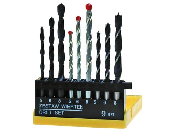 Top Tools drill bit set for concrete, wood, metal 9 pcs. (60H009)