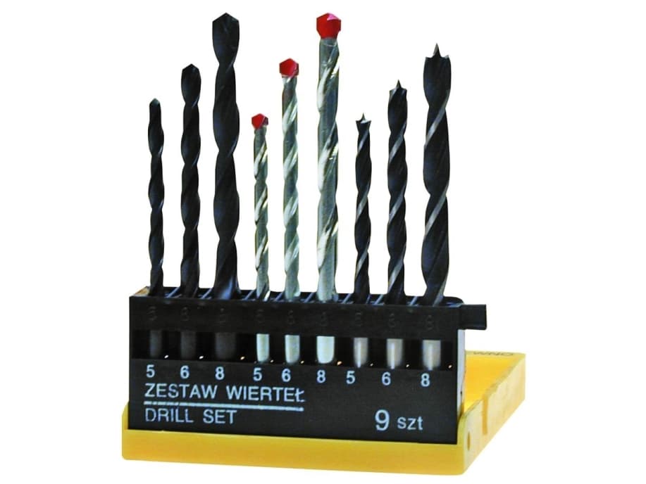 Top Tools drill bit set for concrete, wood, metal 9 pcs. (60H009) CDON