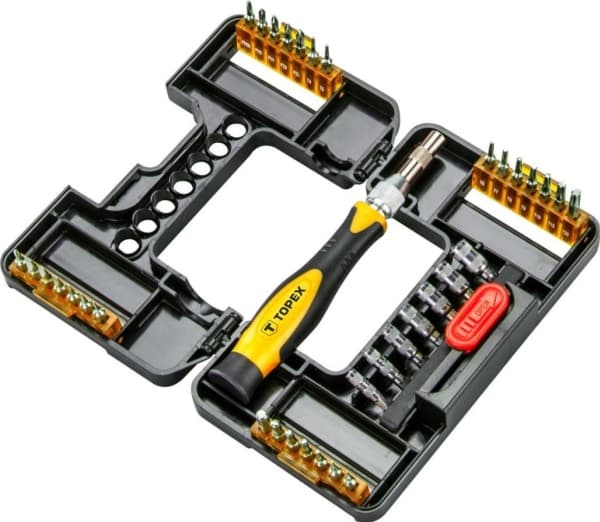 Topex Precisionsskruvmejselbitar med handtag, 37 st.
