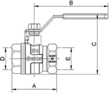 Arco Ball Valve with handle 1 1/2 'Turia 3000 (0121308)