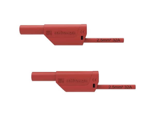 Schützinger VSFK 8700 / 2.5 / 50 / RT Turvatestausjohto [...4 mm liitin - 4 mm liitin] 50,00 cm;Punainen;1 kpl