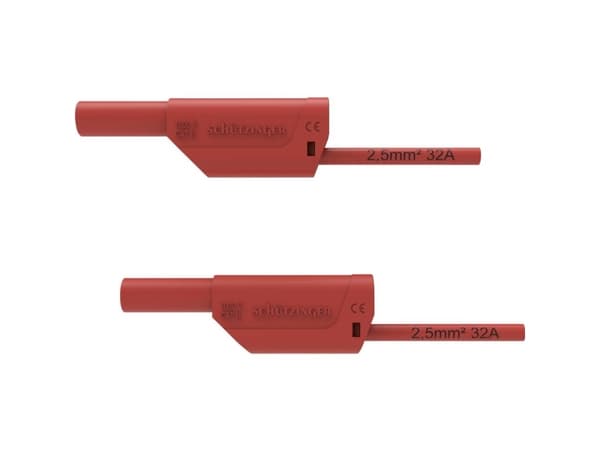 Schützinger VSFK 8500 / 2.5 / 50 / RT Turvatestausjohto [...4 mm liitin - 4 mm liitin] 50,00 cm;Punainen;1 kpl