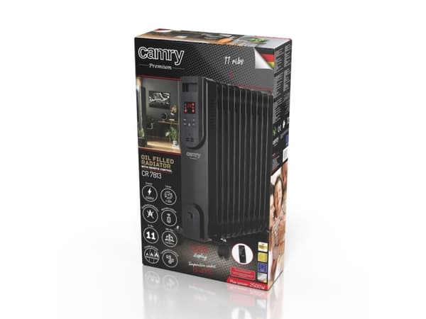 Camry Heater CR 7813 oljefylt radiator 2500 W Antall effektnivåer 3 svart