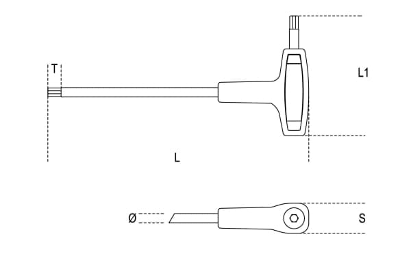 Beta Tools Torx spindelnyckel typ T T25 (000970725)