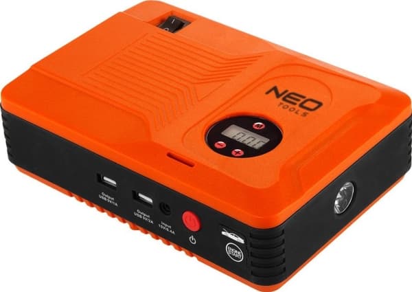 Neo "Jumpastarter" startenhet, strømbank - 14Ah, 3,5BAR kompressor, lommelykt (11-997)