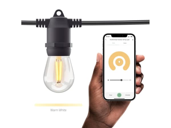 Hombli Smart - Stringlys - LED-filamentlyspære x 10 - total: 7 W - klasse F - varmt hvitt lys - 2700 K