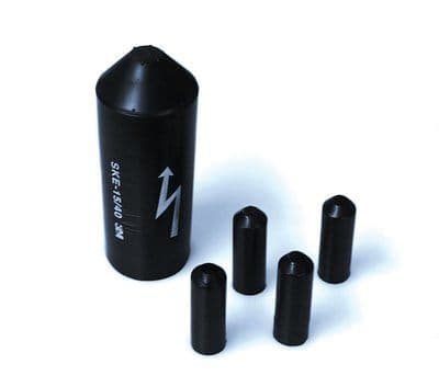 3M SKE S/1+2, Varmekrympet rør, Sort, 4 cm, 4 stk, 120 °C
