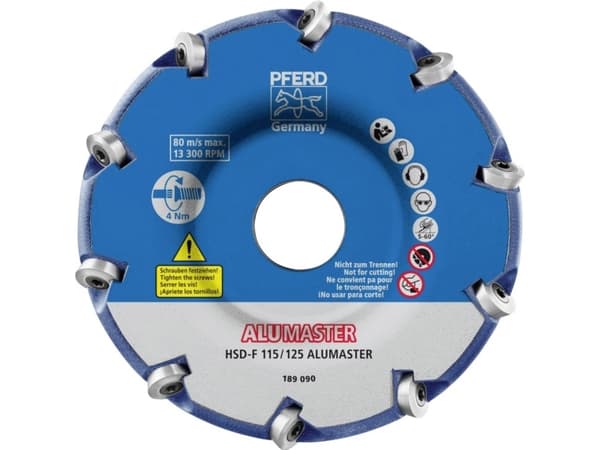 PFERD HSD-F 115/125 ALUMASTER, Stål, Icke-järnmetaller, PFERD, 2,22 cm, 11,5 cm, 13300 RPM, 1 styck