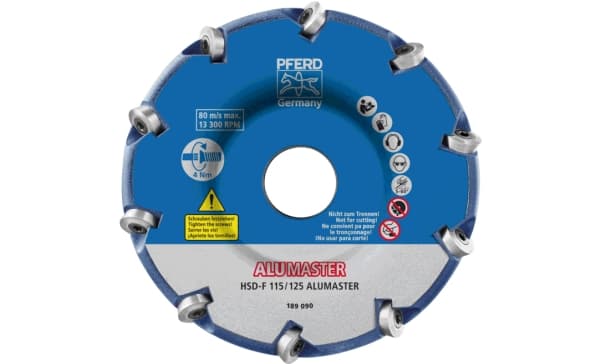 PFERD HSD-F 115/125 ALUMASTER, Stål, Icke-järnmetaller, PFERD, 2,22 cm, 11,5 cm, 13300 RPM, 1 styck