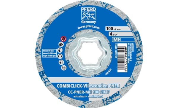 PFERD CC-PNER MH 100 SiC F, Terästä, Kirjometalli, Pronssi, Ruostumaton teräs, Muovi, Alumiini, Kupari, PFERD, 10 cm, 9550 RPM, 5 kpl