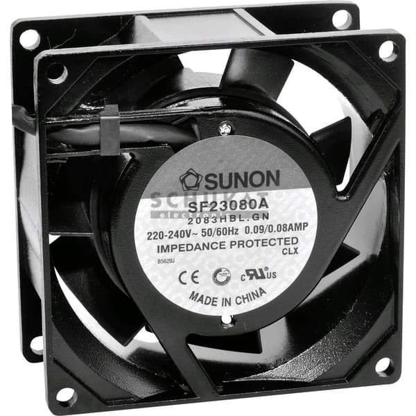 Sunon SF23080A2083HSL Axialfläkt 230 V/AC 39.07 m³/h (L x B x H) 80 x 80 x 38 mm