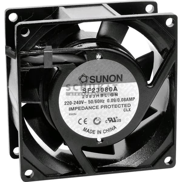 Sunon SF23080A2083HBL Axialfläkt 230 V/AC 40.78 m³/h (L x B x H) 80 x 80 x 38 mm