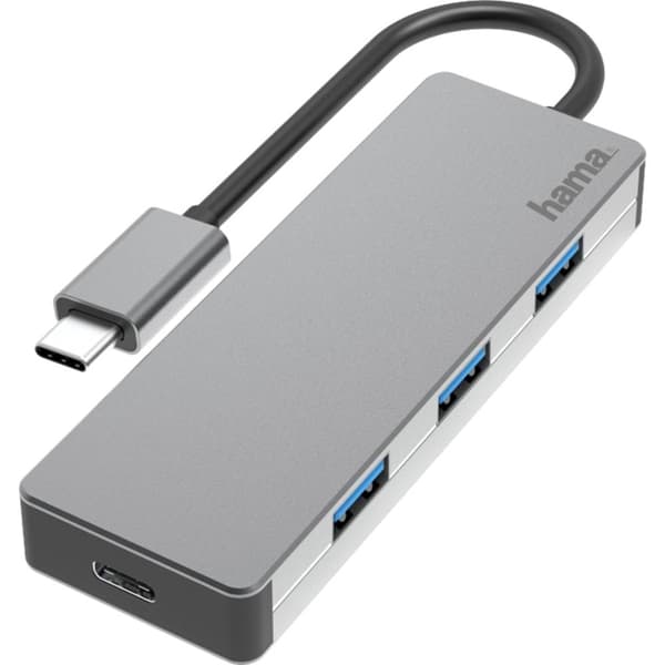 Hama 00200105 4 Port USB-C® (USB 3.1) Multiport Hubb Antracit