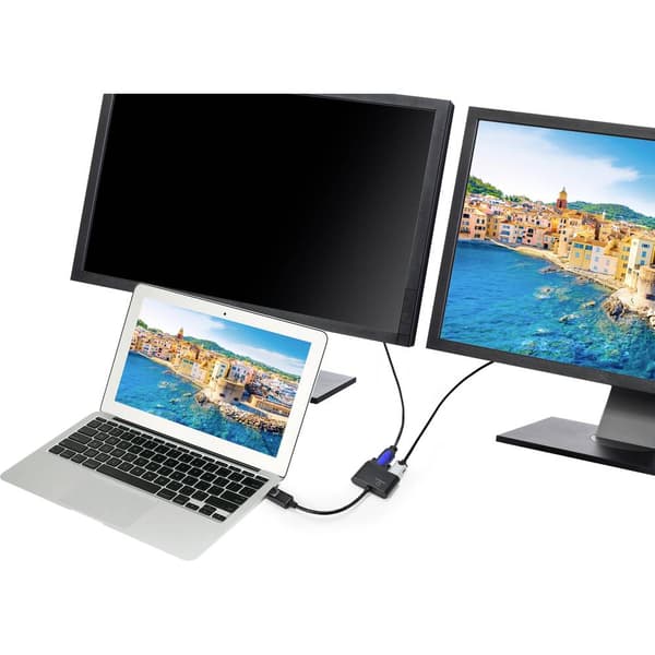 Renkforce RF-4505752 DisplayPort / HDMI / VGA Adapter [1x DisplayPort hane - 1x HDMI hona, VGA hona] Svart 15.00 cm