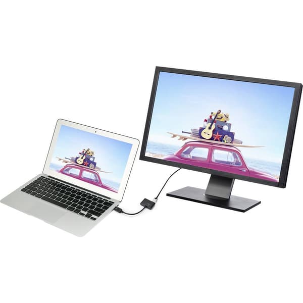 Renkforce RF-4505752 DisplayPort / HDMI / VGA Adapter [1x DisplayPort hane - 1x HDMI hona, VGA hona] Svart 15.00 cm