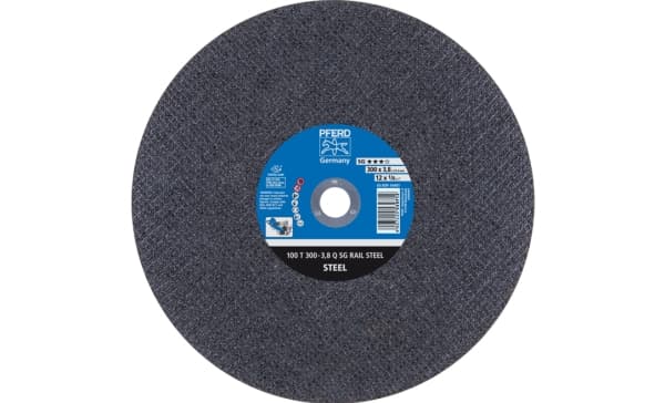 PFERD 100 T 300-3,8 Q SG RAIL STEEL/25,4, Stål, PFERD, 2,54 cm, 30 cm, 6400 RPM, 20 stykker