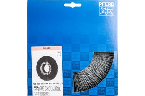 PFERD POS RBU 20025/AK32-2 SiC 120 1,10, 20 cm, 20 cm, Stål, Støpejern, Ikke-jernholdig metall, Bronse, Rustfritt stål, Tre, Plast, Aluminium, 6000 R