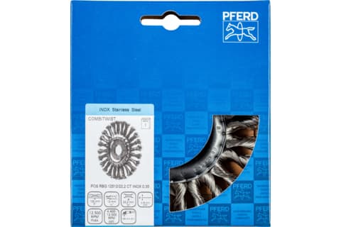 PFERD POS RBG 12512/22,2 CT INOX 0,35, 12,5 cm, 12,5 cm, Terästä, Kirjometalli, Pronssi, Ruostumaton teräs, Alumiini, 12500 RPM