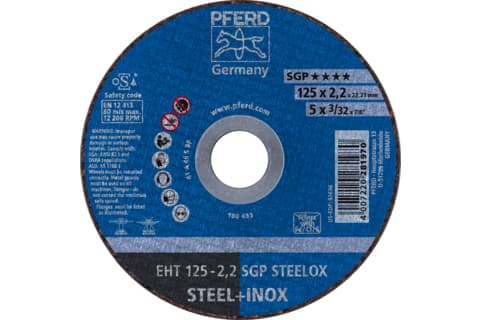 PFERD EHT 125-2,2 SGP STEELOX, Stål, Rostfritt stål, PFERD, 2,22 cm, 12,5 cm, 12200 RPM, 25 styck