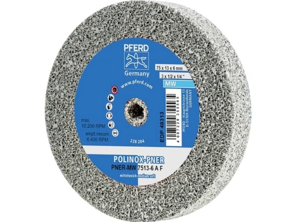 PFERD PNER-MW 7513-6 A F, Metall, 10200 RPM, 7,5 cm, 13 mm, 5 stykker