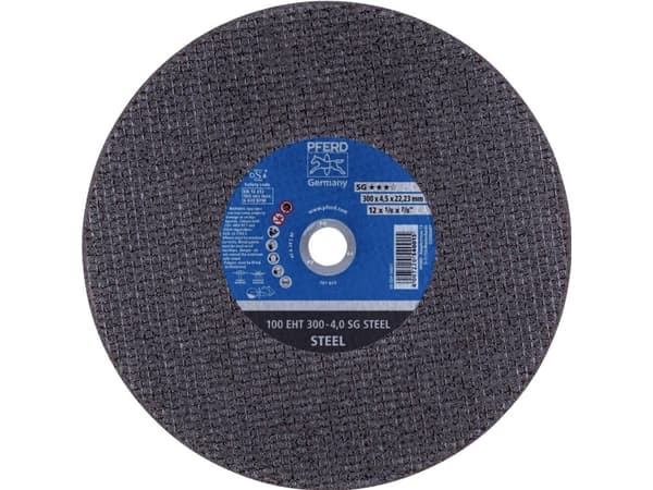 PFERD 100 EHT 300-4,0 SG STEEL/22,23, Teräs, valurauta, PFERD, 2,22 cm, 30 cm, 6400 rpm, 20 kpl