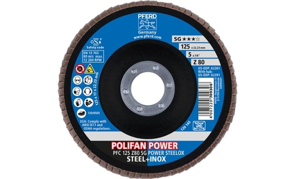 PFERD 67788126, 12,5 cm, 12200 RPM, 80 g, 10 styck