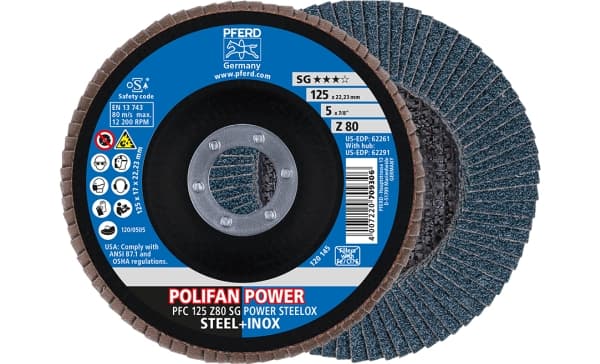 PFERD 67788126, 12,5 cm, 12200 RPM, 80 g, 10 stykker